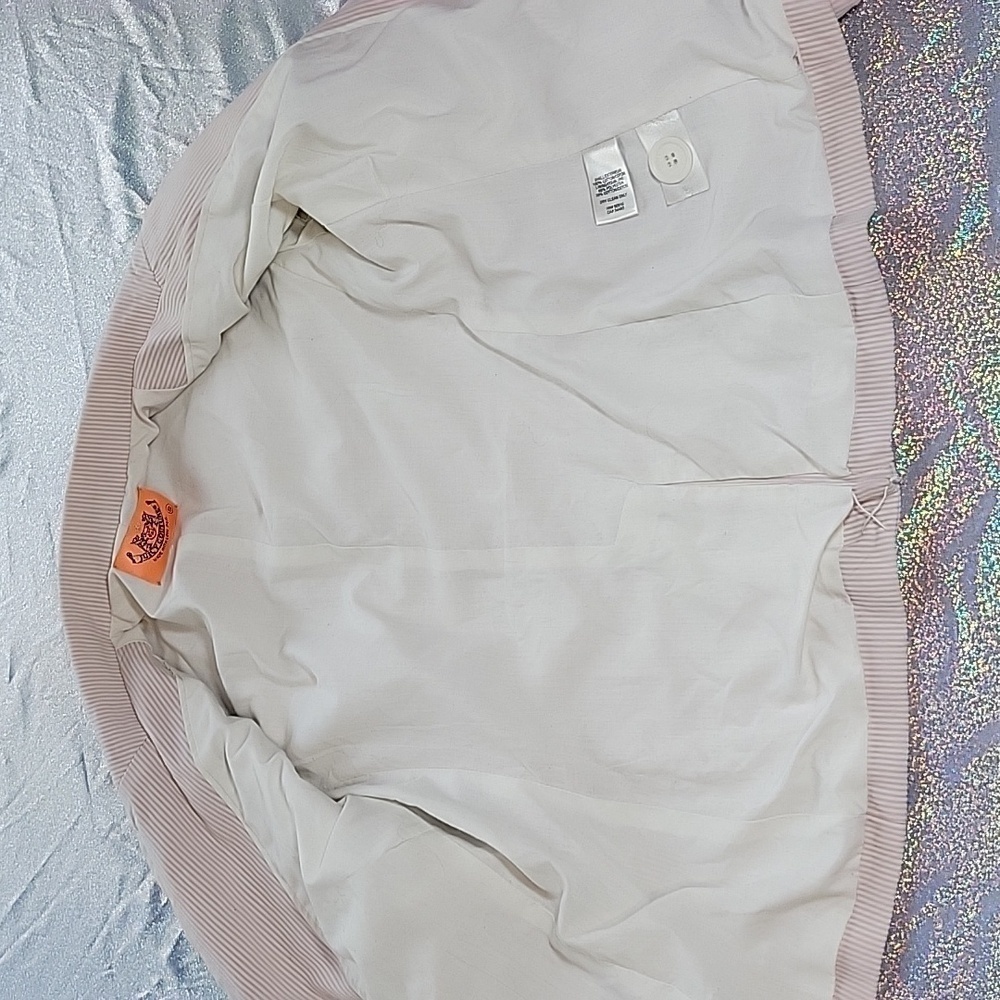 Y2k Juicy Couture Vintage Pink & White Striped Corduroy Button Up Blazer SZ:S - Picture 8 of 10